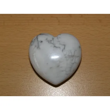 Drahý kámen Magnezit - Masážní kámen - srdce - khs16