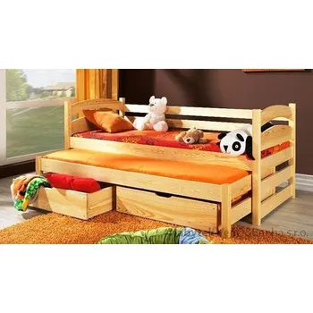 Dětská postel Dřevěná rozkládací dvojpostel z masivu borovice Toska Meblano