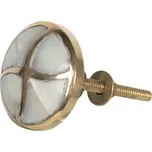 Kulatá nábytková úchytka se zlatým rámováním – Ø 3 cm