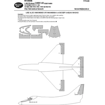 Plastikový model New Ware 1/72 Mask A-4B/C Skyhawk CAMOUFLAGE (H.2000/FUJI)
