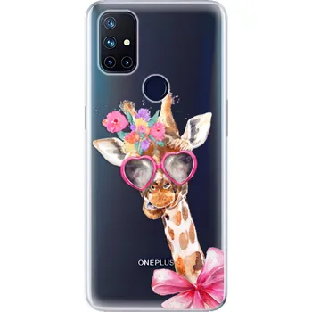 Telefonní příslušenství Odolné silikonové pouzdro iSaprio - Lady Giraffe - OnePlus Nord N10 5G