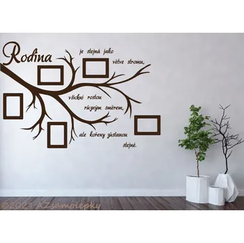 Samolepící dekorace Samolepky na zeď - FOTO větvička Rodina - kolekce M