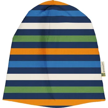 Kojenecká čepice Dětská čepice Modré pruhy Maxomorra Velikost: 44/46