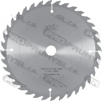 Pilový kotouč Pilový kotouč pro příčné a podélné řezání dřeva s SK, 225381-26, 350x3,6x30 mm WZ-40 Z