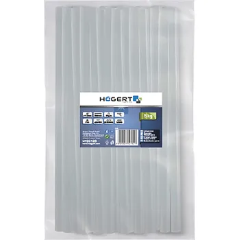 Průmyslové lepidlo Tavné lepidlo HOGERT Průměr tavného lepidla (mm): 11,2, Délka tavného lepidla (mm): 300, Váha baleni (kg): 5