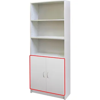 Knihovna Plné dveře 55B bílá