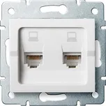 Kanlux Zásuvka datová 2x RJ45 pro internet LOGI, bílá 25110