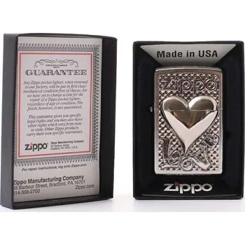 ZIPPO street chrom Plakette "Love Heart" 2003250