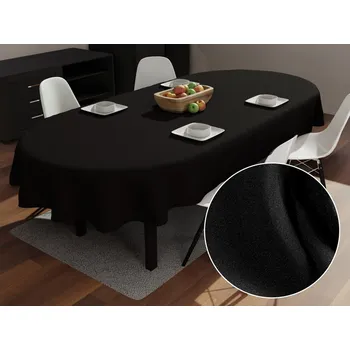ubrus Dekorační oválný ubrus Rongo RG-014 Černý 100x140 cm