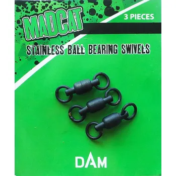MadCat obratlík ložiskový Stainless Ball Bearing Swivel 130kg, 3ks (Kvalitní ložiskový obratlík pro použití při lovu velkých a bojovných ryb.)