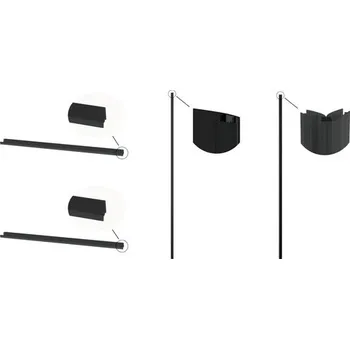 Sada těsnicích lišt černá pro otočné skládací dveře