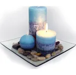 U.T.C Svíčky - dárkový set 3ks+podnos (vanilka)