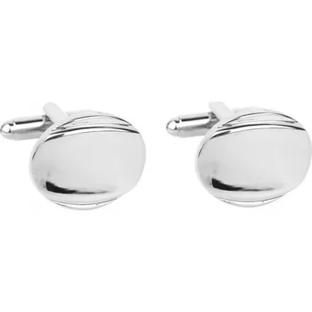 Manžetový knoflíček Bubibubi Manžetové knoflíčky stříbrný ovál