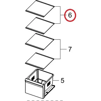 Příslušenství pro lednici Skleněná police DA97-16361D do mrazničky Samsung