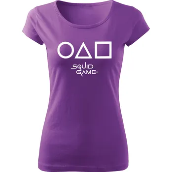 Dámské tričko Hra na oliheň - Squid Game fialové