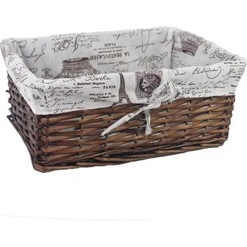 Úložný box Zásuvka hnědá s látkou velká P1380/V