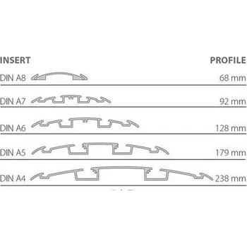 Stavební profil Rainbow profil ARAIN4068, Profil 68 mm (grafika A8=53,5mm), zlatý elox