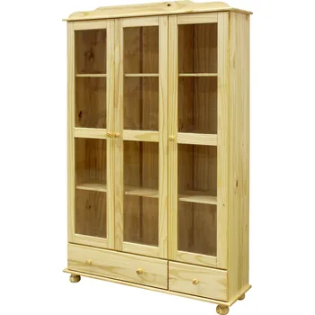 Knihovna Vitrína třídveřová 8053 masiv borovice