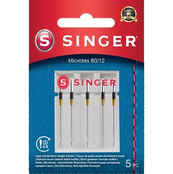 Jehly na mikrovlákno Singer 5x80