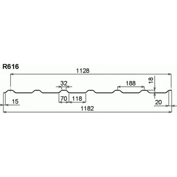Průsvitná krytina ELYPLAST ELYPLAST Sklolaminát pro prosvětlení trapézových plechů 188/18SAT, čirá, tl.1mm, 1182 x 1500mm, 2xUV389