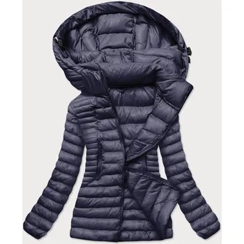 Tmavě modrá dámská bunda s kapucí (23032) odstíny modré S (36)