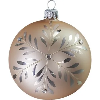 GLASSOR vánoční baňka 8 cm krémová