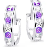 Cutie Jewellery Dětské náušnice kroužky C3345B-Ametyst