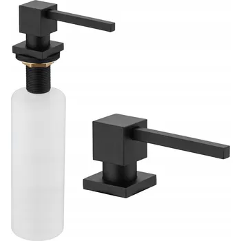 Dávkovač mýdla Hranatý dávkovač 320 ml k zabudování do dřezu - černý, 6605320-70