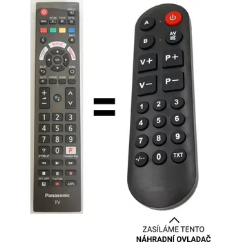 Dálkový ovladač Panasonic N2QBYA000038 náhradní dálkový ovladač pro seniory
