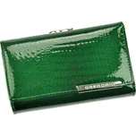 Dámská lesklá kožená peněženka Gregorio GF108 zelená | KabelkyproVas.cz