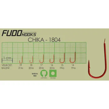 Rybářský háček Fudo Chika 18 (bal.20ks)