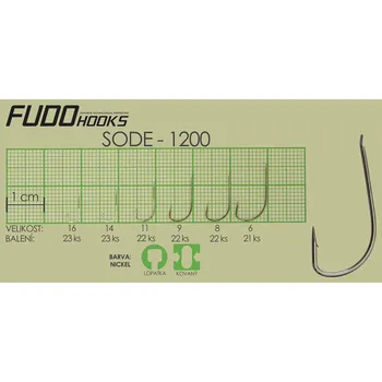 Rybářský háček Fudo Sode 9 (bal.22ks)