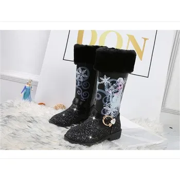 Frozen (Ledové království) Dívčí kozačky s kožíškem Ledové království (Frozen) Barva: Černá, Velikost: 34