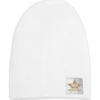 Dupačky Baby Nellys Dětská bavlněná čepice - dvouvrstvá, bílá, vel. 110, 110 (4-5r)