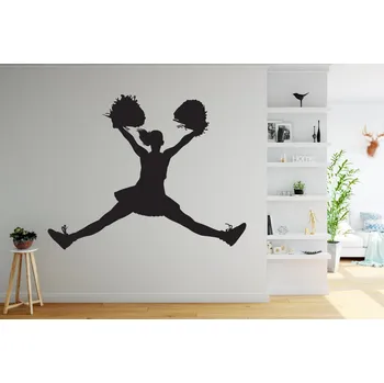 Samolepící dekorace Lepy.cz Samolepka na zeď Cheerleaders - roznožka Velikost (šířka x výška): l20x93cm, Barevná varianta: Černá