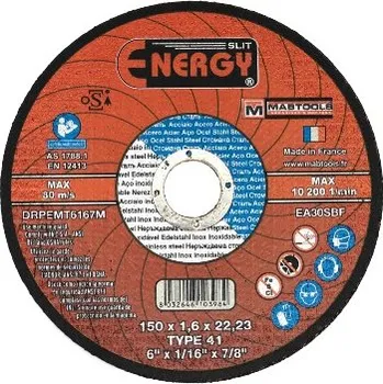 Brusný kotouč CMN-KARNASCH Řezný kotouč ocel/nerez 150 Energy Cut Typ upínání: 22,2, Použití: ocel/nerez, Tloušťka (mm): 1