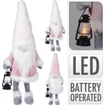 M.A.T. dekorace LED SKŘÍTEK STOJÍCÍ 51cm BÍ/RŮŽ mix