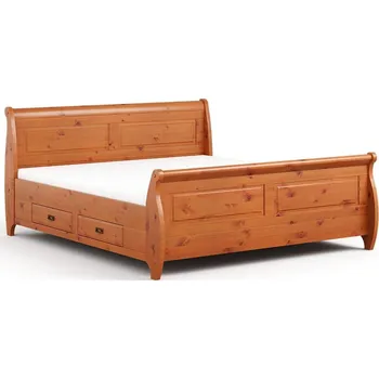 Postel Manželská postel z masivu Toskania 2 - 160 x 200 cm - medová borovice