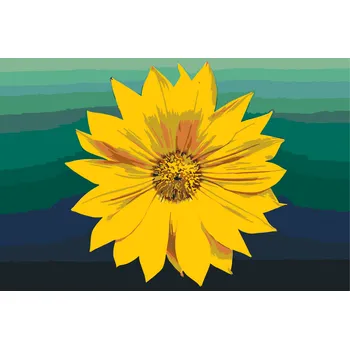 Malování podle čísel - Žlutý květ 1 Velikost: 40x60cm, Rámování: Pouze srolované plátno