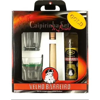 Rum Velho Barreiro Caipirinha Gold Set 0,7l 39% +2skla