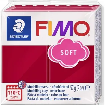 Modelovací hmota FIMO Staedtler FIMO soft 57g TMAVĚ ČERVENÁ