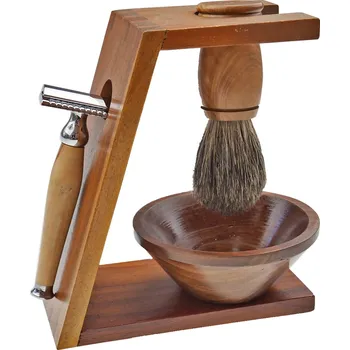 Multifunkční nůž PAK Sada na holení "BARBER PRO" Holící strojek, štětka, miska a stojan