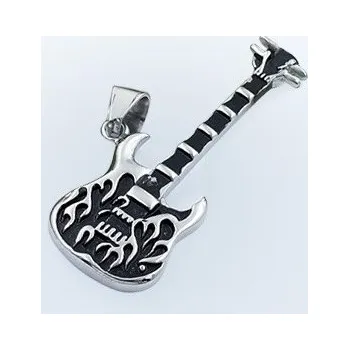 Souprava šperků MPM Přívěsek z chirurgické oceli - kytara Pendant 8192, Silver SPD.8192