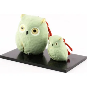 Koto Fukuro - japonská sovička pro štěstí, 6,5 cm (rodič a dítě)