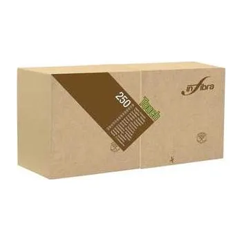 Papírový ubrousek Papírové koktejlové ubrousky BIO-EKO INFIBRA 2-vrst. 25x25 cm béžové [250 ks],rychlé dodání