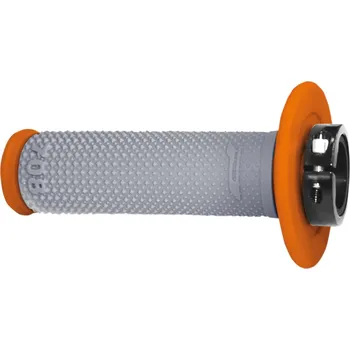 grip A Motokrosové gripy PROGRIP 708 LOCK-ON 2takt+4takt šedá/oranžová - pár