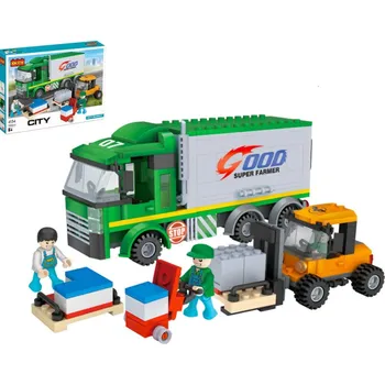 ostatní stavebnice COGO City stavebnice Zásobovací kamion s vysokozdvižným vozíkem kompatibilní 360 dílů