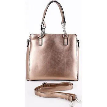 Dámská malá tříoddílová kabelka do ruky David Jones CM6283 zlatá | KabelkyproVas.cz