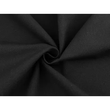 Dekorační metráž / imitace lnu / polybavlna, barva 3 (5) černá