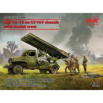 Modelářství 1/35 BM-13-16 on G7107 chassis with Soviet crew